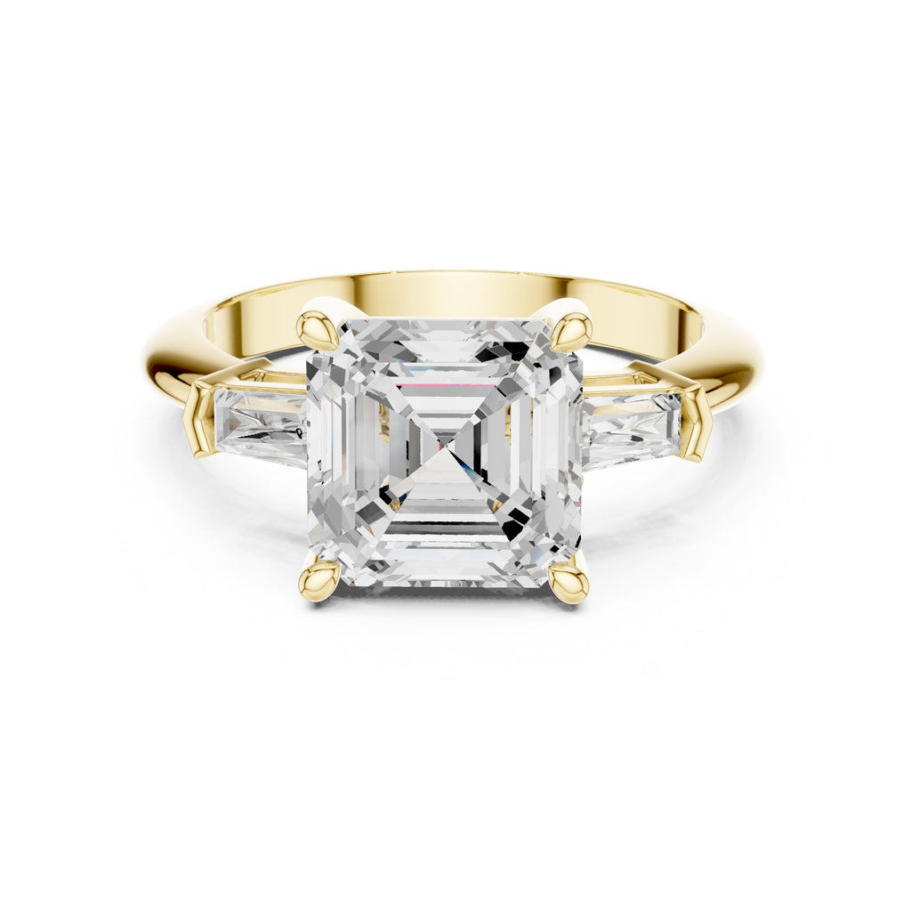 3.00 ct Promise Trilogy 3ct Yellow Gold Asscher