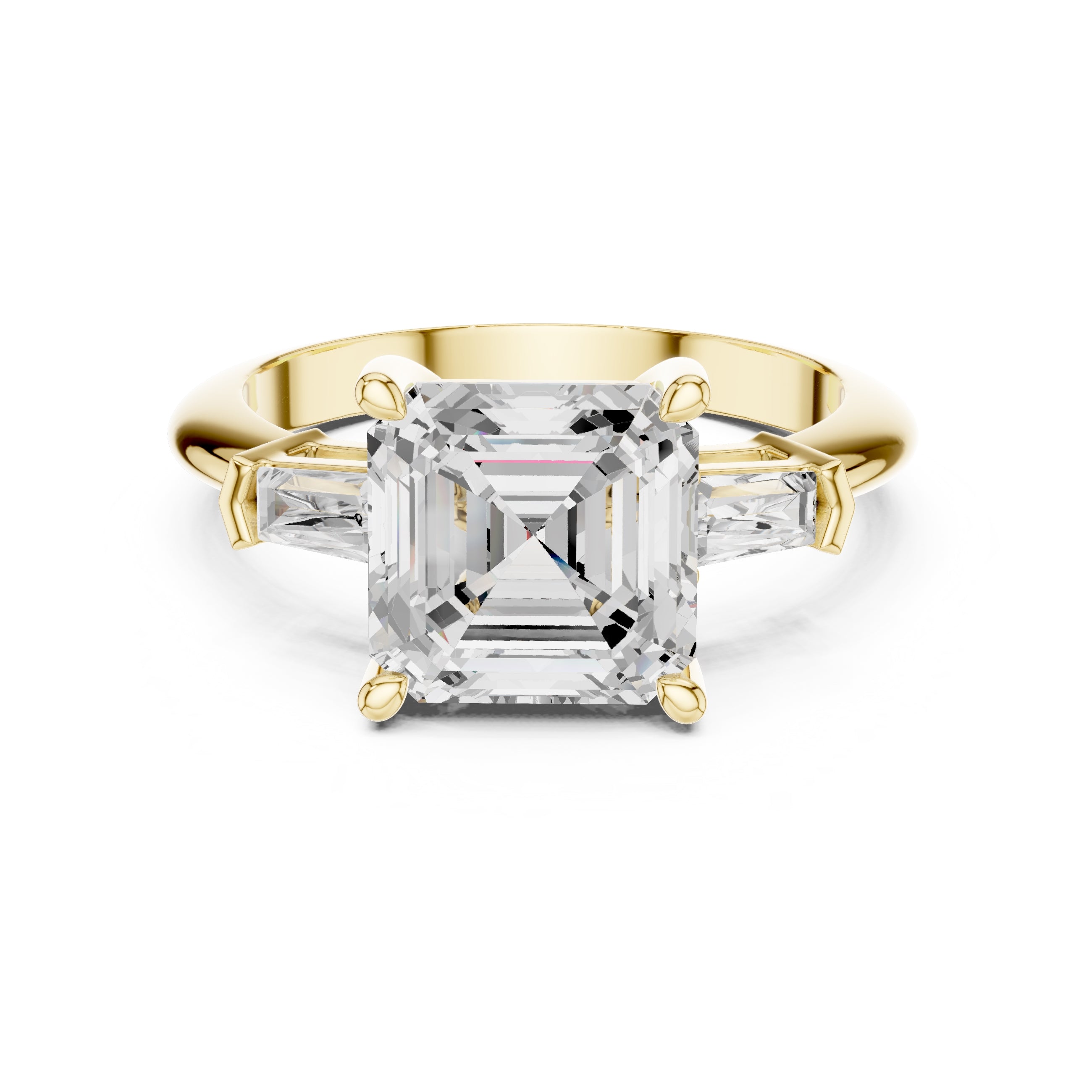3.00 ct Promise Trilogy 3ct Yellow Gold Asscher