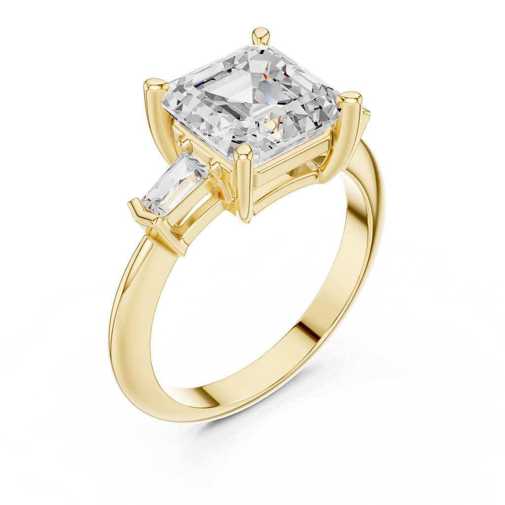 3.00 ct Promise Trilogy 3ct Yellow Gold Asscher