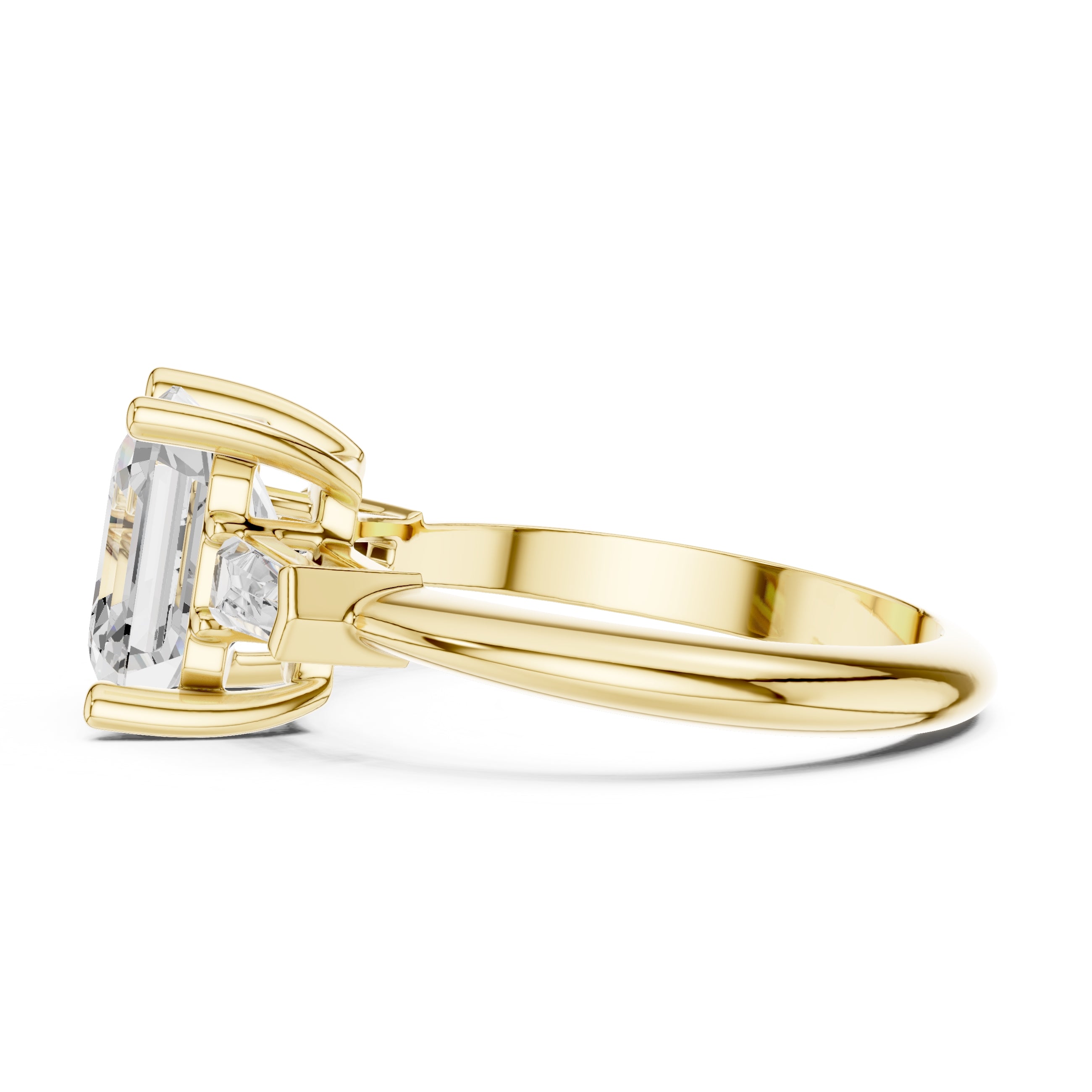 3.00 ct Promise Trilogy 3ct Yellow Gold Asscher