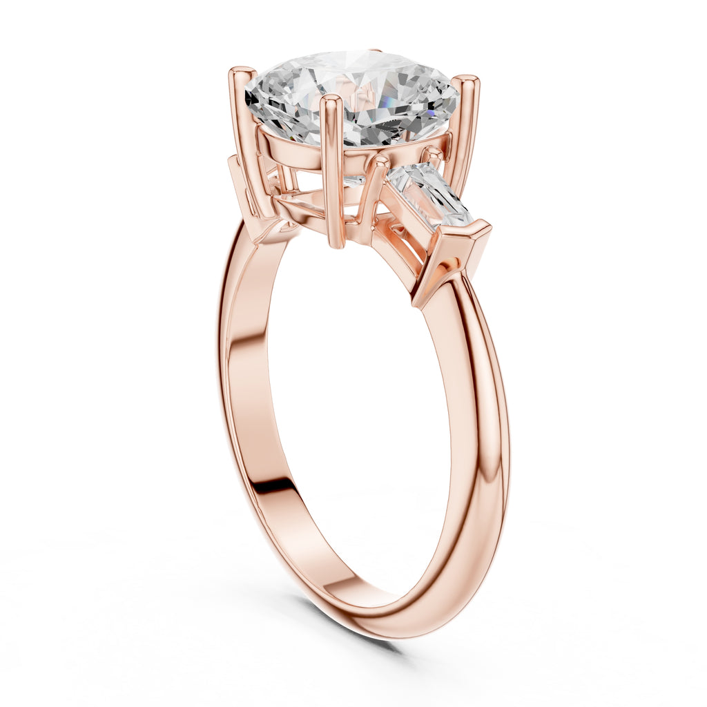 3.00 ct Promise Trilogy 3ct Rose Gold Cushion