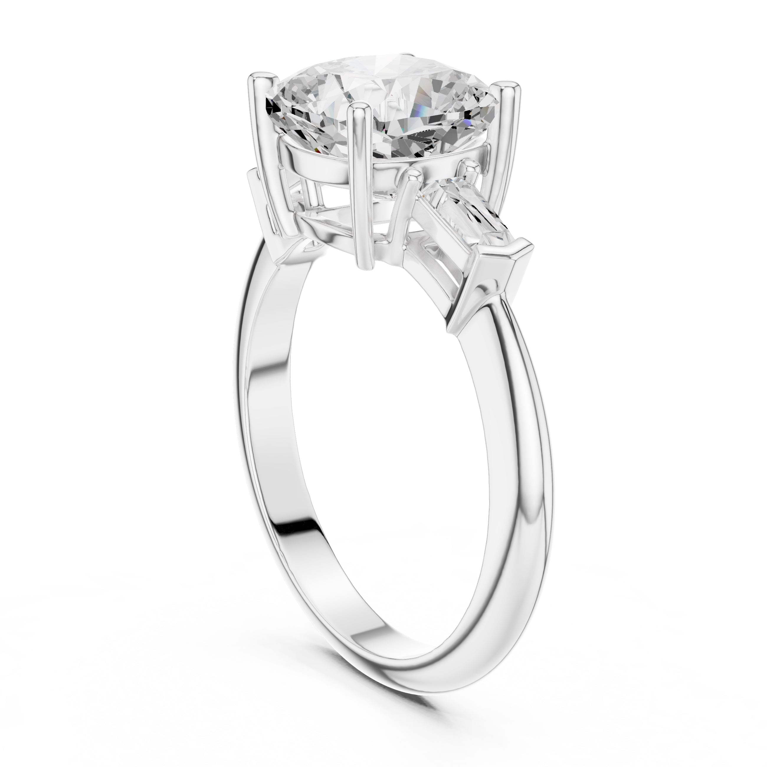 3.00 ct Promise Trilogy 3ct White Gold Cushion