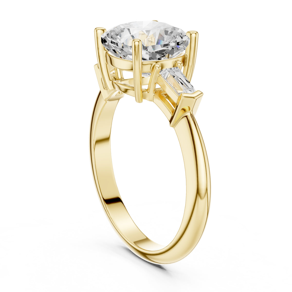 3.00 ct Promise Trilogy 3ct Yellow Gold Cushion