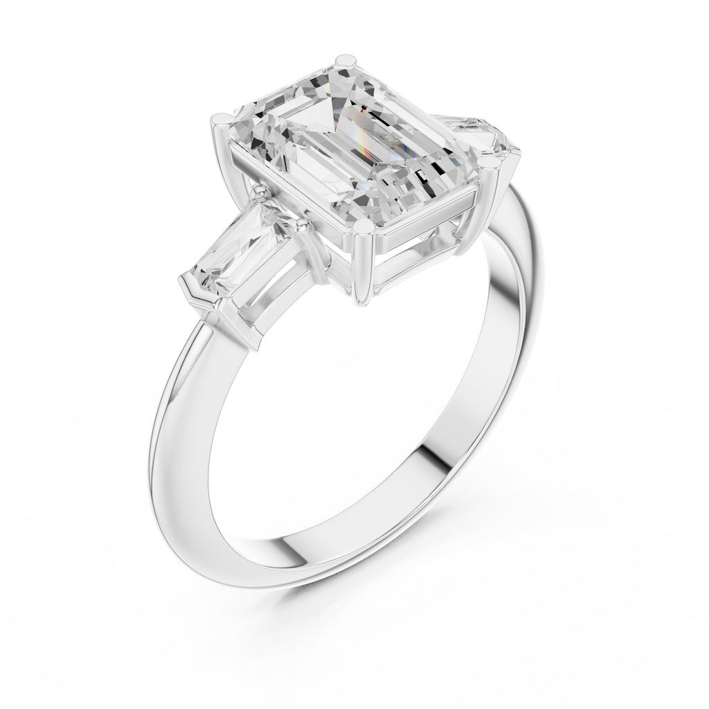 3.00 ct Promise Trilogy 3ct White Gold Emerald