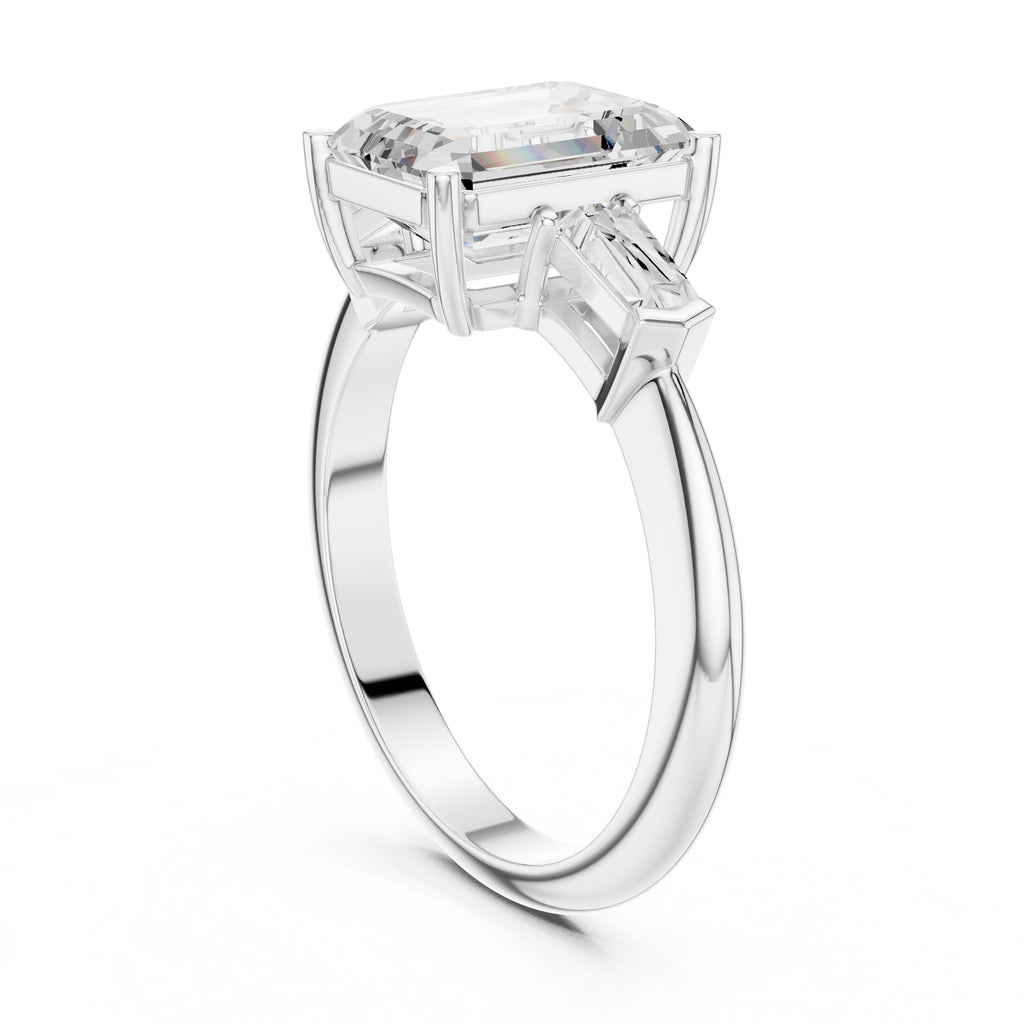3.00 ct Promise Trilogy 3ct White Gold Emerald