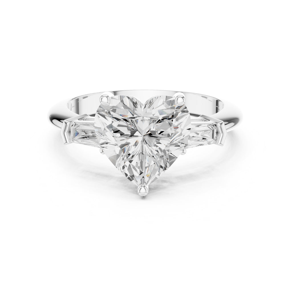 3.00 ct Promise Trilogy 3ct White Gold Heart