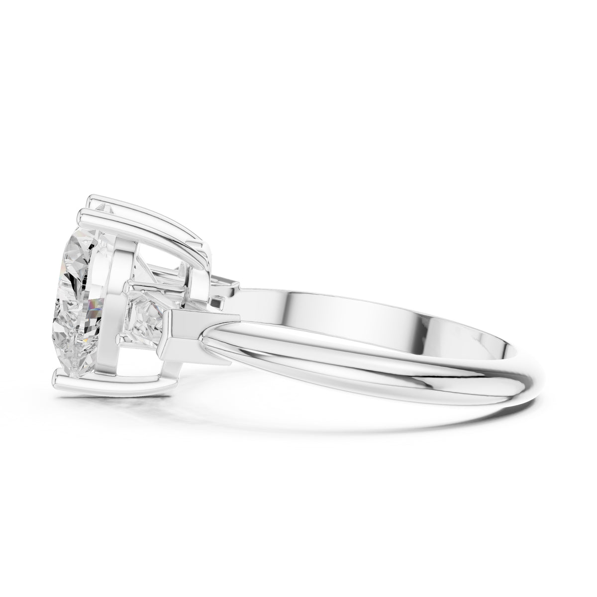 3.00 ct Promise Trilogy 3ct White Gold Heart