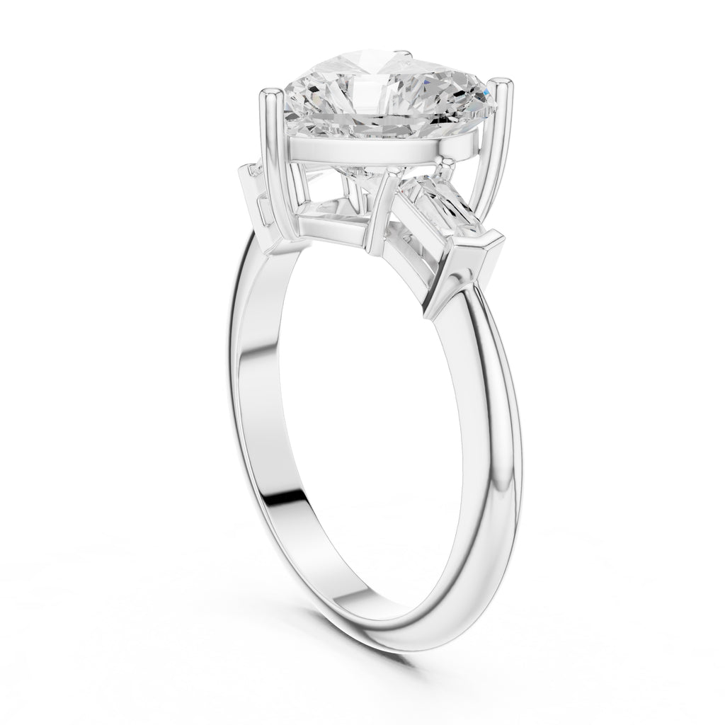 3.00 ct Promise Trilogy 3ct White Gold Heart