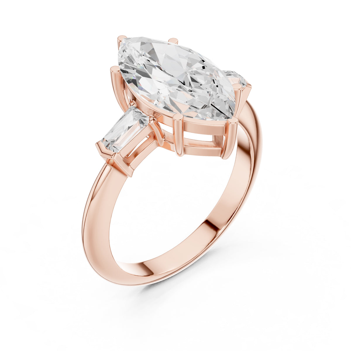 3.00 ct Promise Trilogy 3ct Rose Gold Marquise