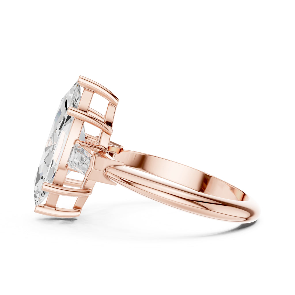3.00 ct Promise Trilogy 3ct Rose Gold Marquise