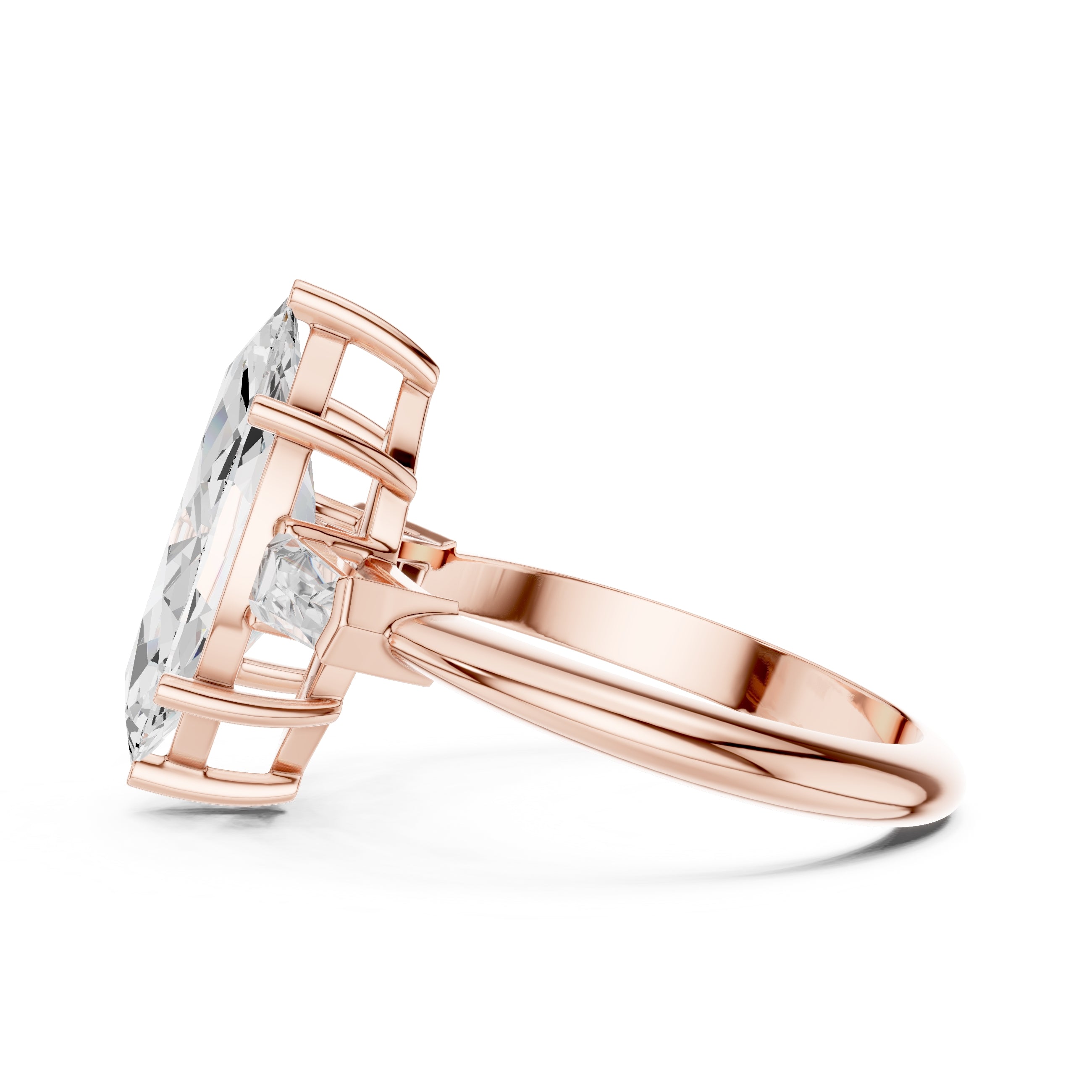 3.00 ct Promise Trilogy 3ct Rose Gold Marquise