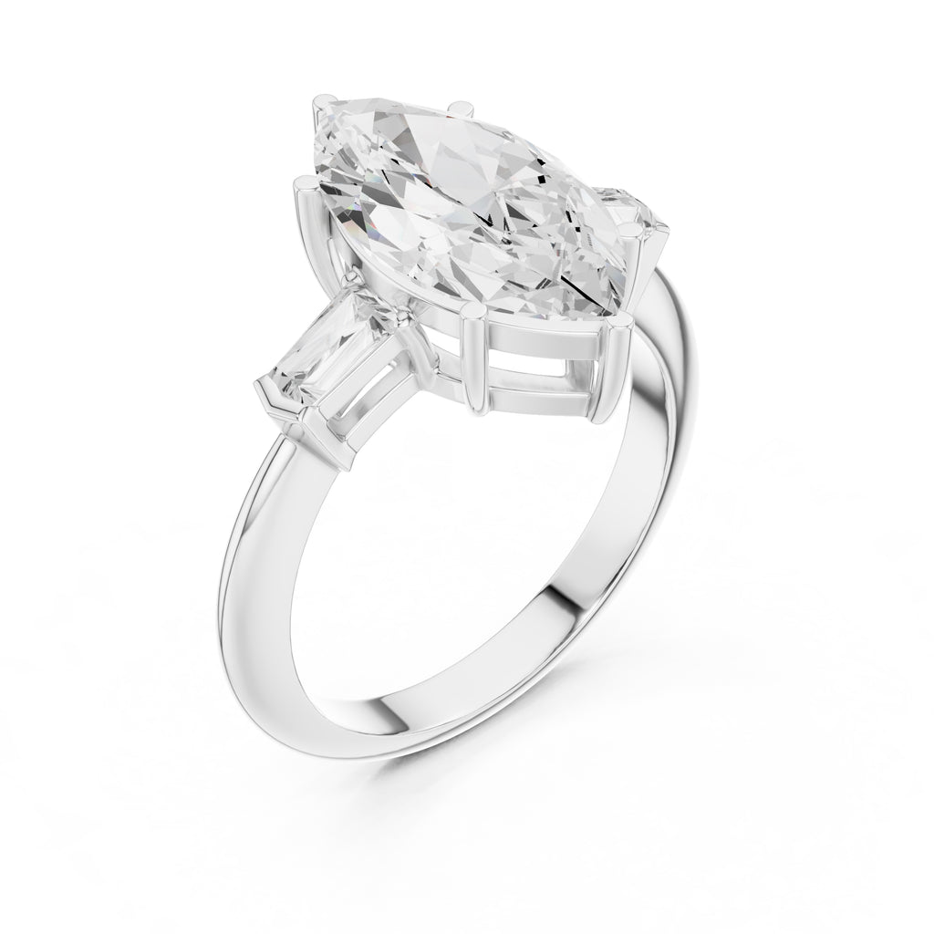 3.00 ct Promise Trilogy 3ct White Gold Marquise