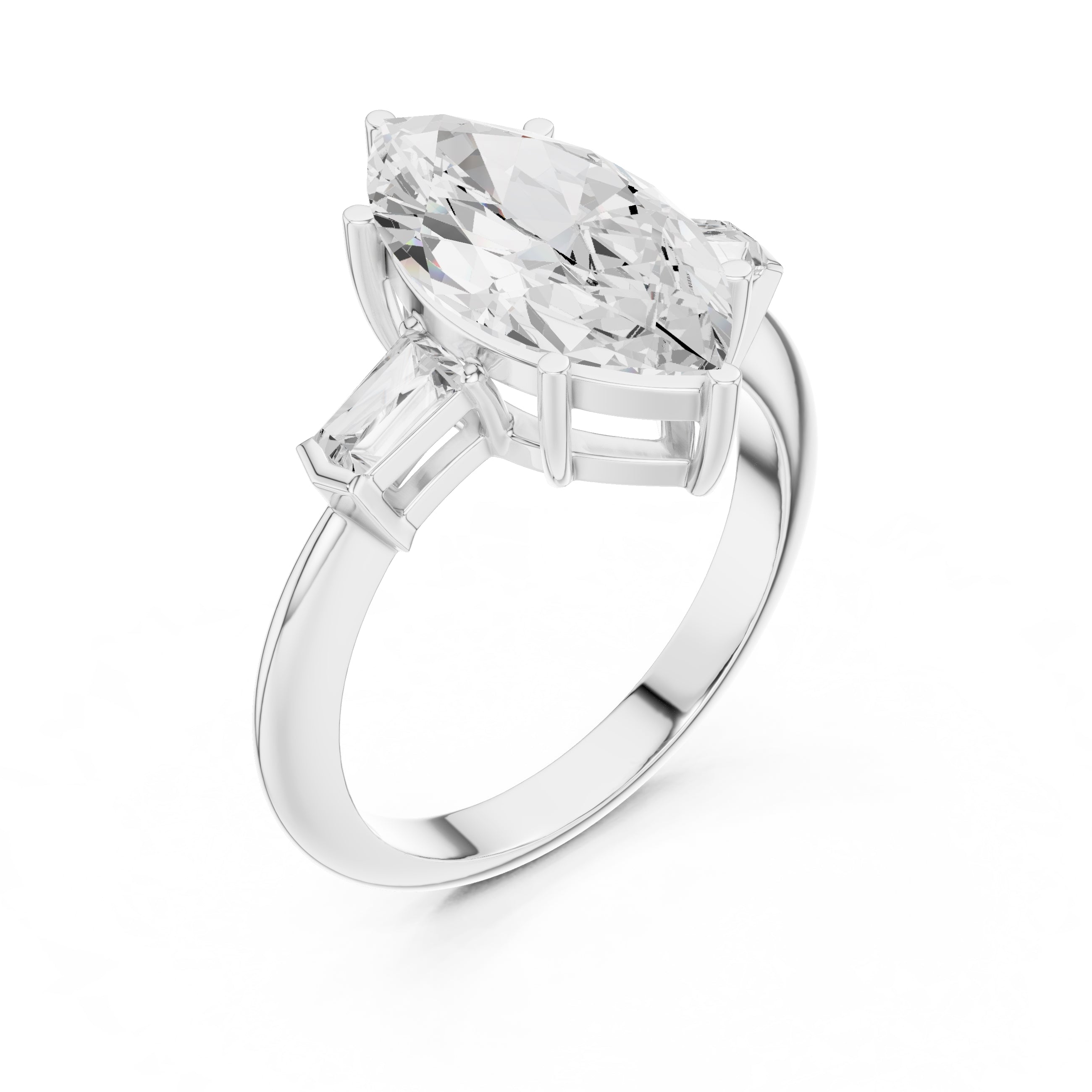 3.00 ct Promise Trilogy 3ct White Gold Marquise