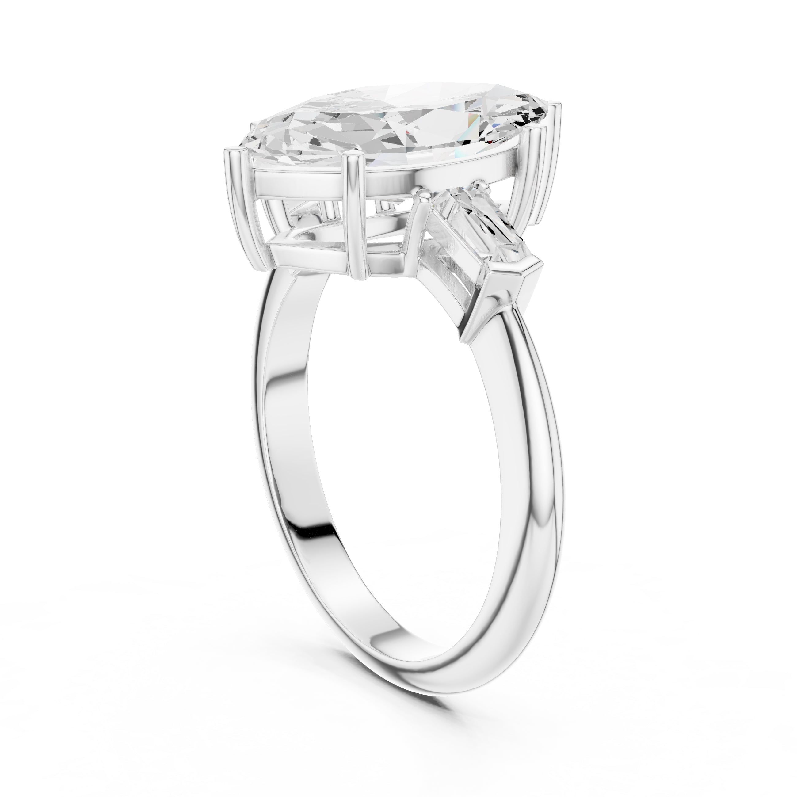 3.00 ct Promise Trilogy 3ct White Gold Marquise