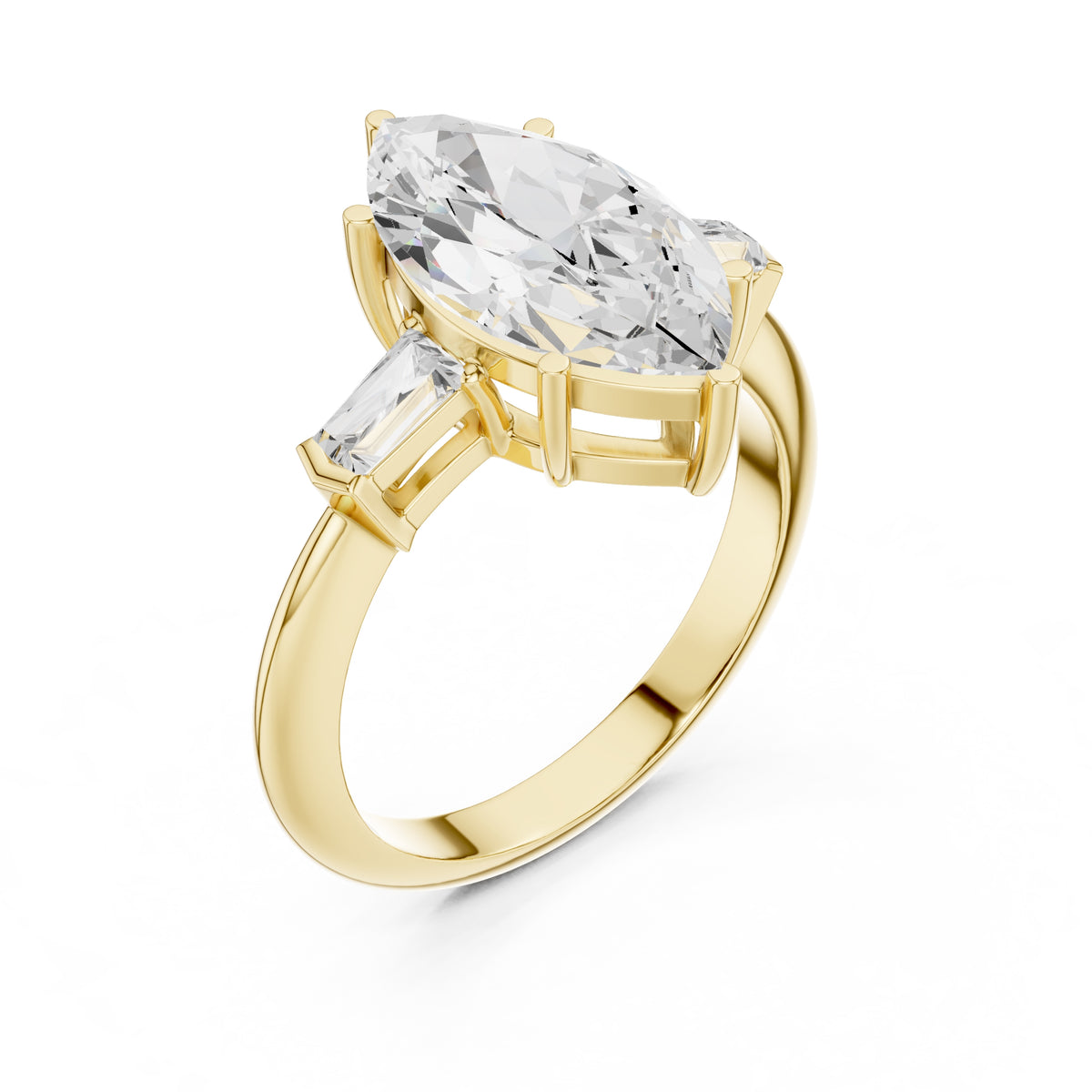 3.00 ct Promise Trilogy 3ct Yellow Gold Marquise