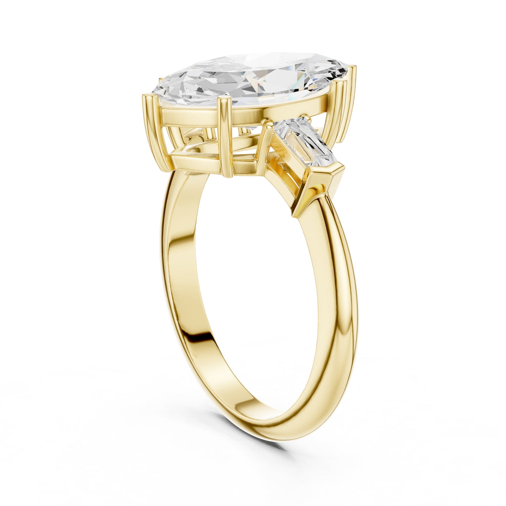 3.00 ct Promise Trilogy 3ct Yellow Gold Marquise