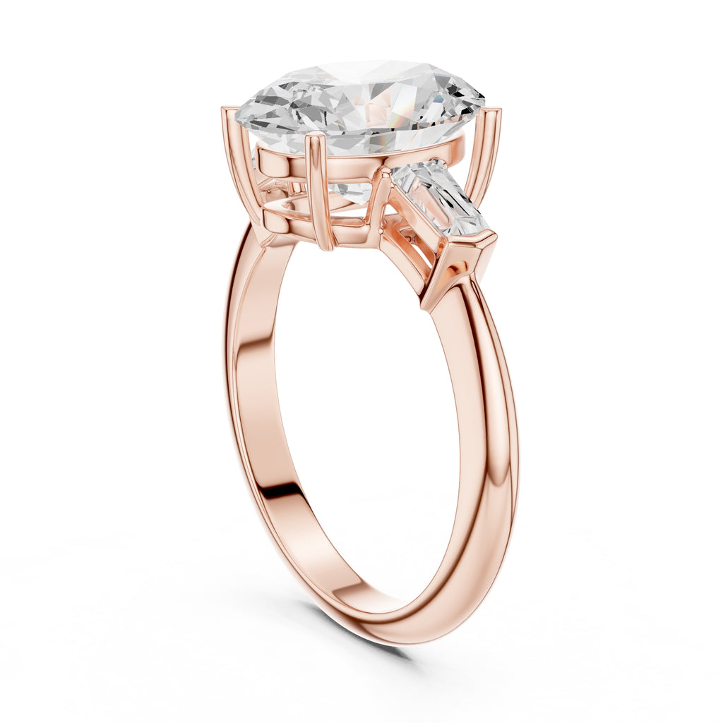3.00 ct Promise Trilogy 3ct Rose Gold Oval