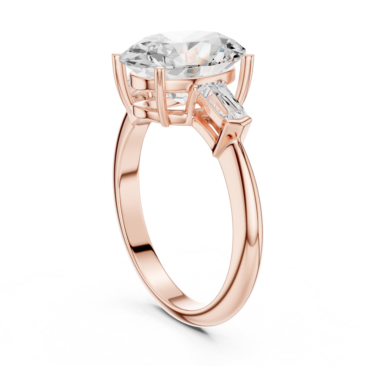 3.00 ct Promise Trilogy 3ct Rose Gold Oval