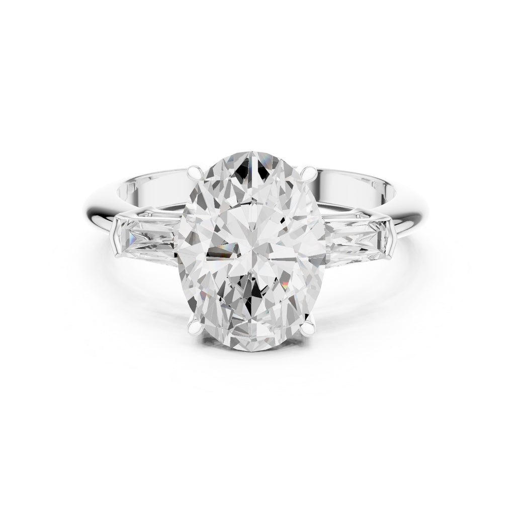 3.00 ct Promise Trilogy 3ct White Gold Oval