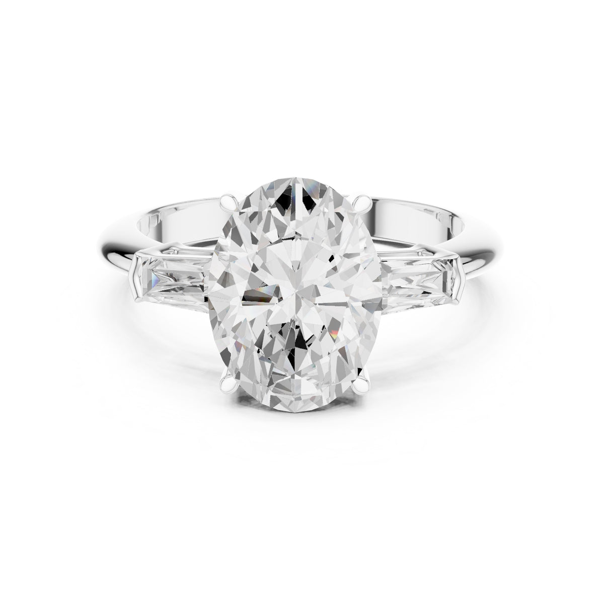 3.00 ct Promise Trilogy 3ct White Gold Oval
