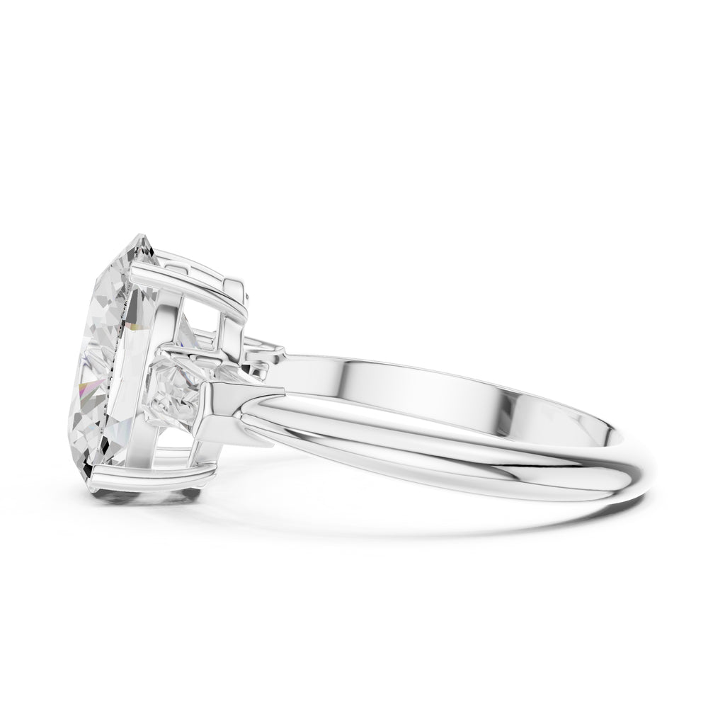 3.00 ct Promise Trilogy 3ct White Gold Oval