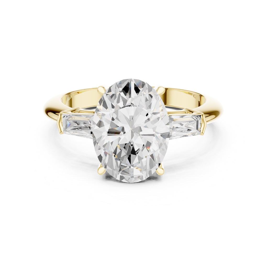 3.00 ct Promise Trilogy 3ct Yellow Gold Oval