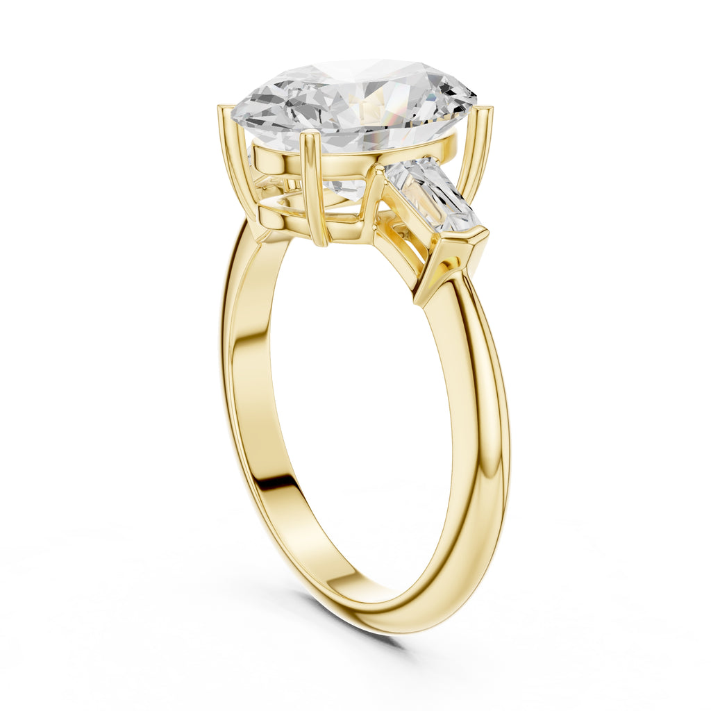 3.00 ct Promise Trilogy 3ct Yellow Gold Oval