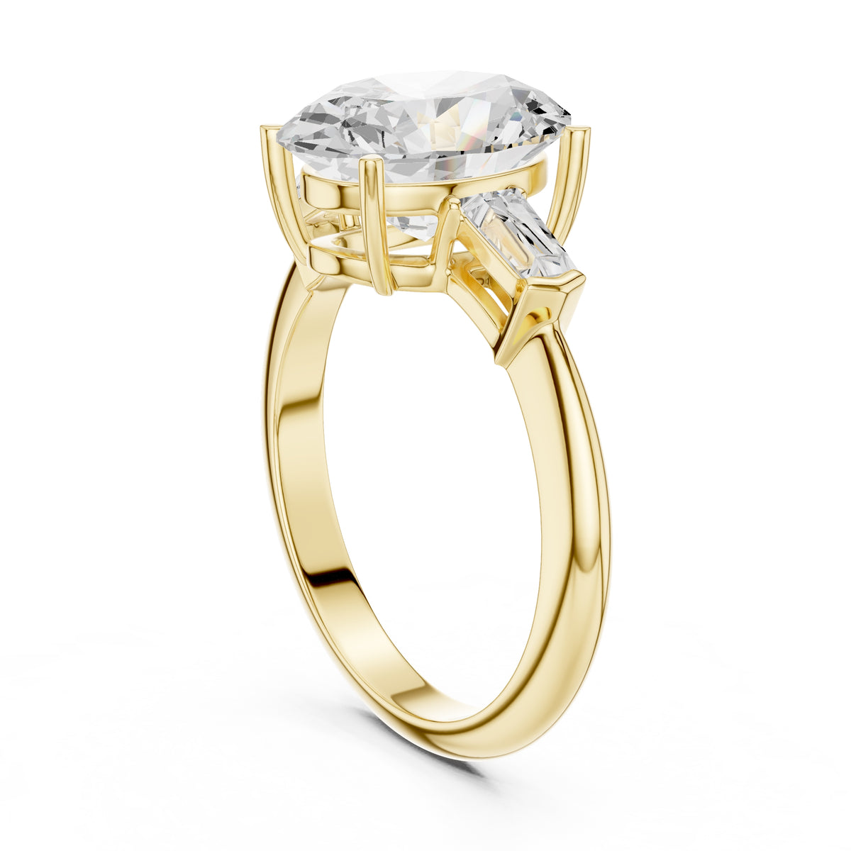 3.00 ct Promise Trilogy 3ct Yellow Gold Oval