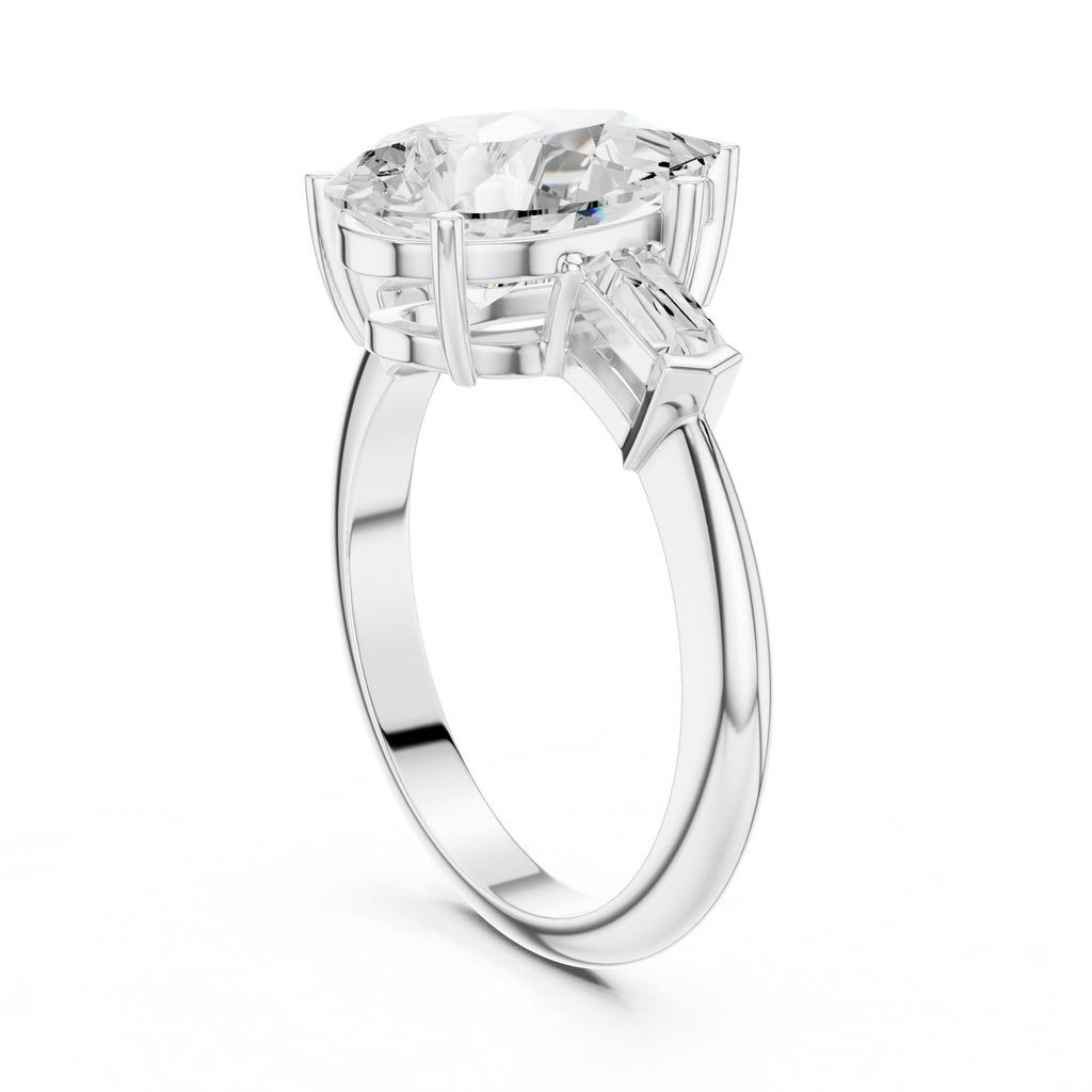3.00 ct Promise Trilogy 3ct White Gold Pear