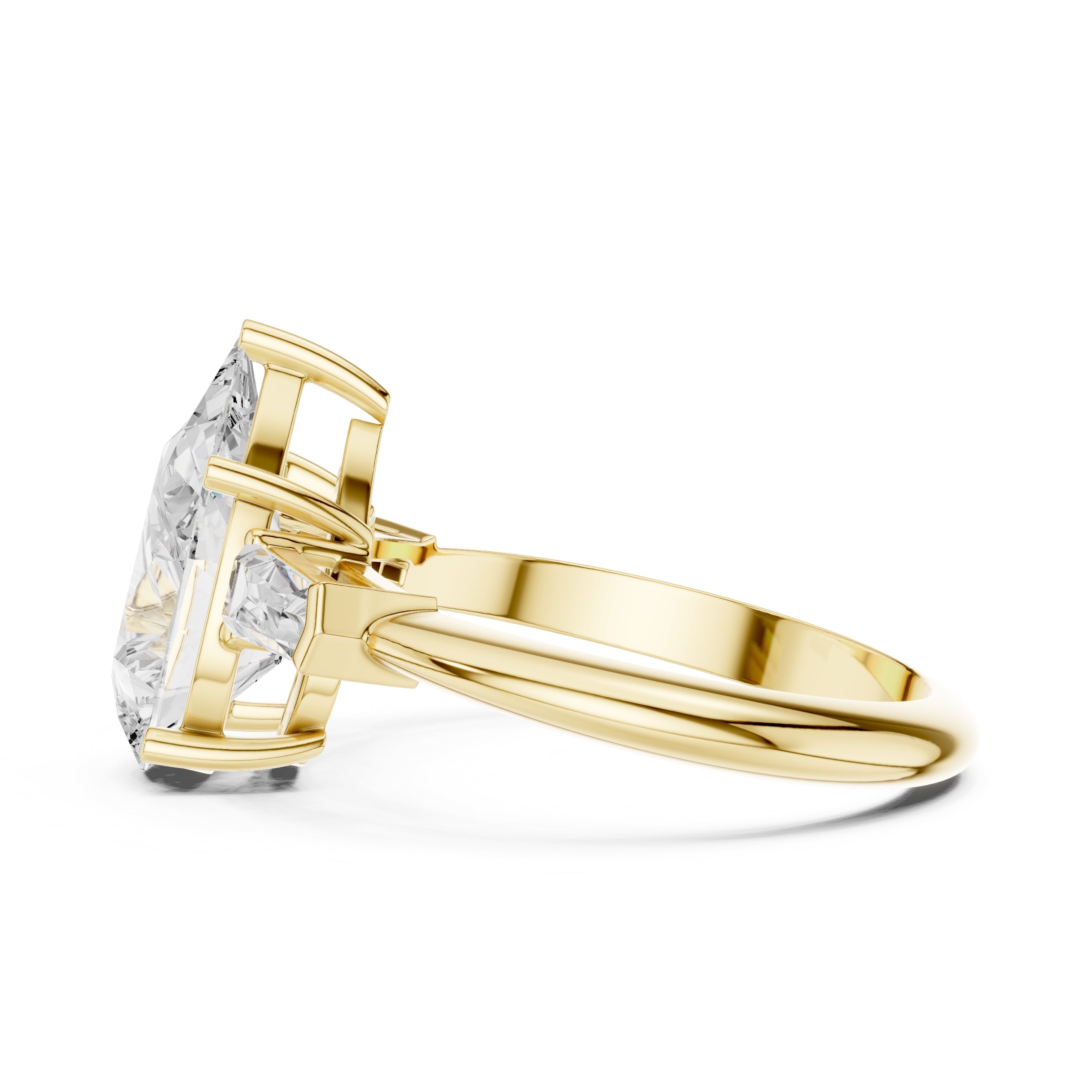 3.00 ct Promise Trilogy 3ct Yellow Gold Pear