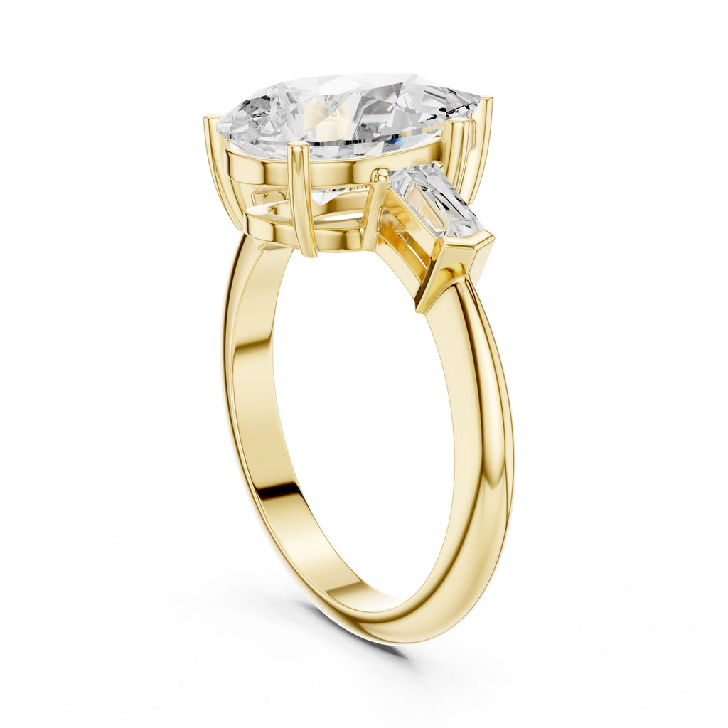 3.00 ct Promise Trilogy 3ct Yellow Gold Pear