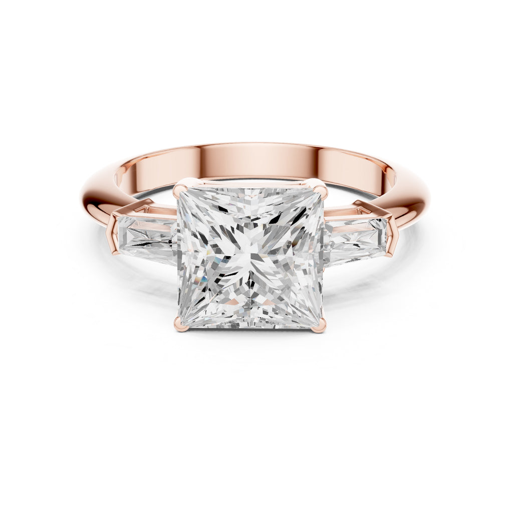 3.00 ct Promise Trilogy 3ct Rose Gold Princess