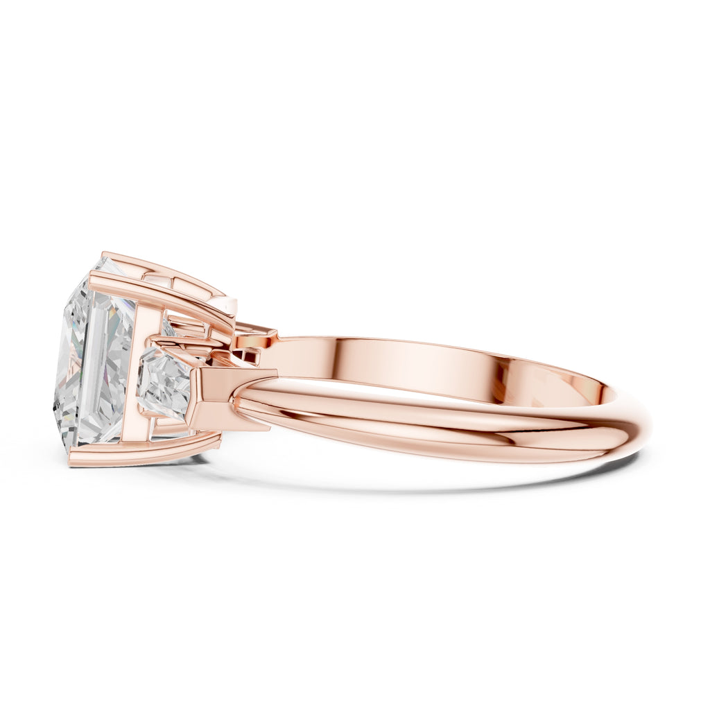 3.00 ct Promise Trilogy 3ct Rose Gold Princess