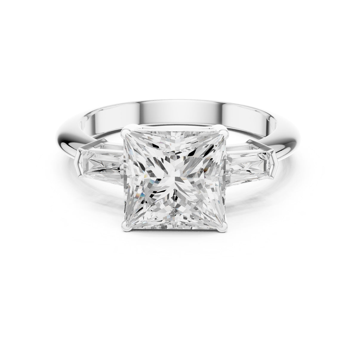 3.00 ct Promise Trilogy 3ct White Gold Princess