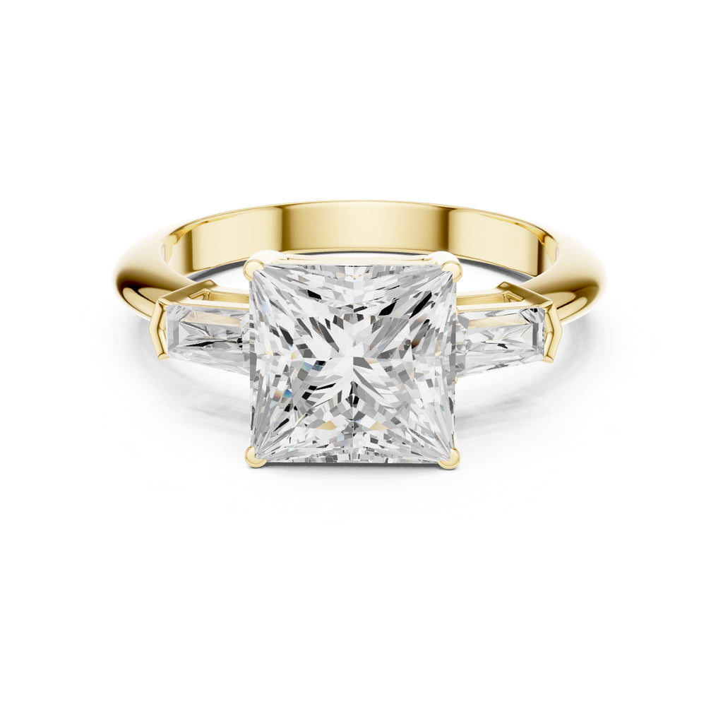 3.00 ct Promise Trilogy 3ct Yellow Gold Princess