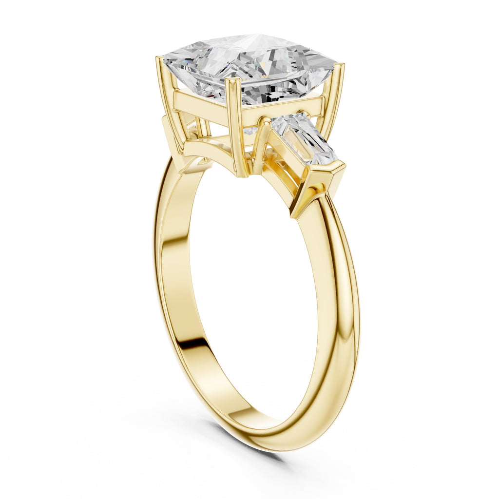 3.00 ct Promise Trilogy 3ct Yellow Gold Princess