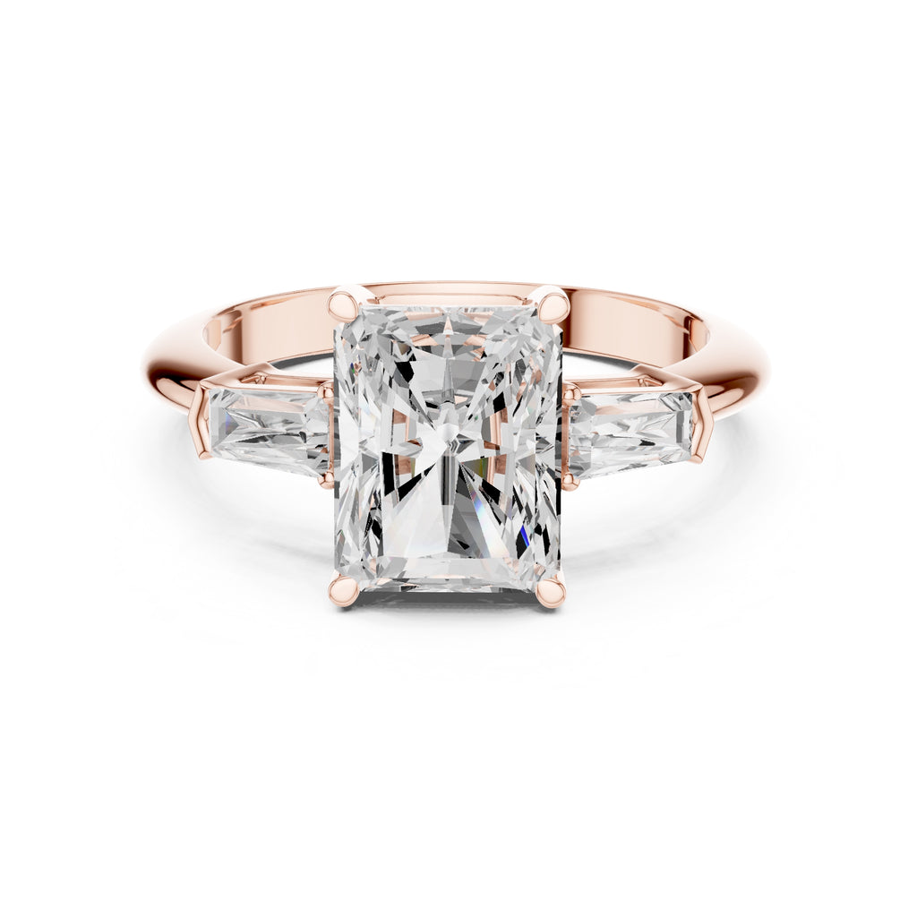 3.00 ct Promise Trilogy 3ct Rose Gold Radiant