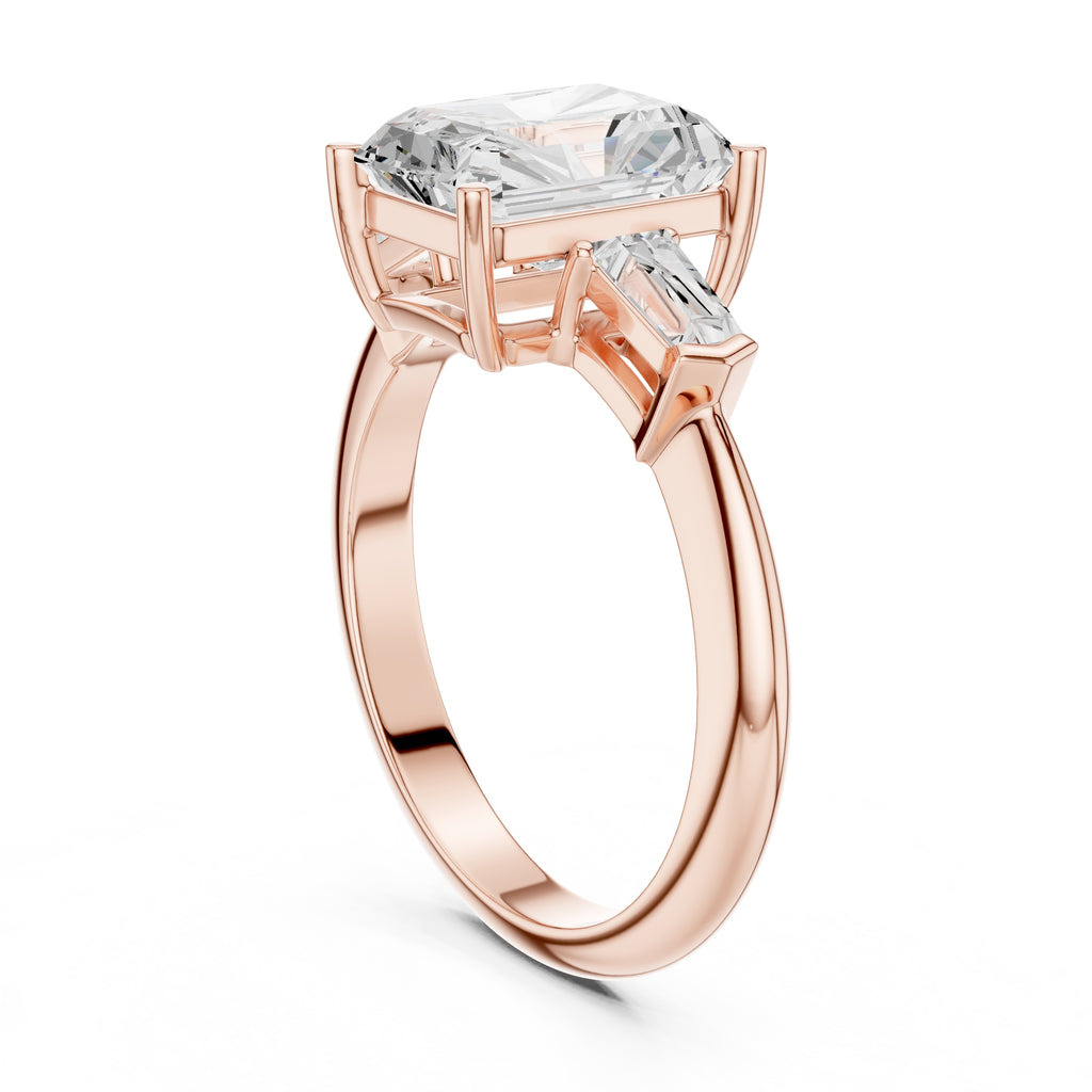 3.00 ct Promise Trilogy 3ct Rose Gold Radiant