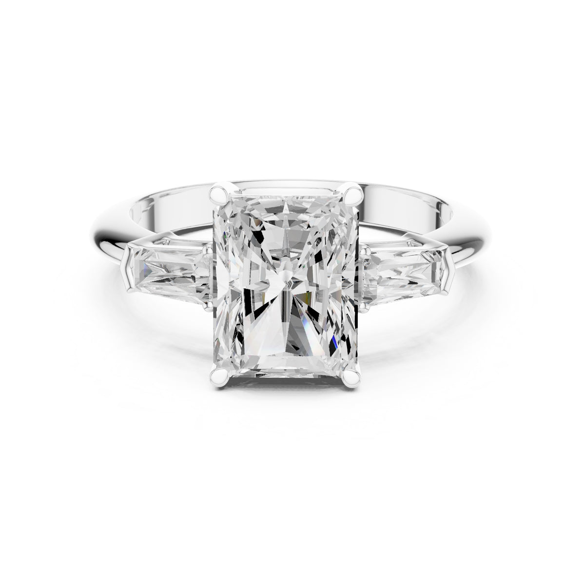 3.00 ct Promise Trilogy 3ct White Gold Radiant