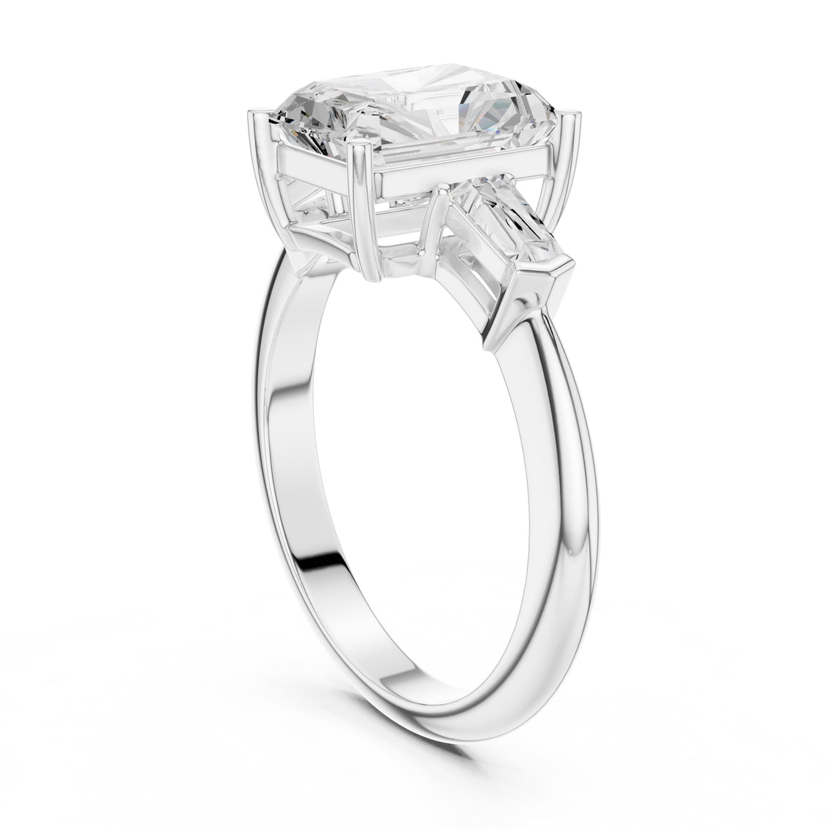 3.00 ct Promise Trilogy 3ct White Gold Radiant