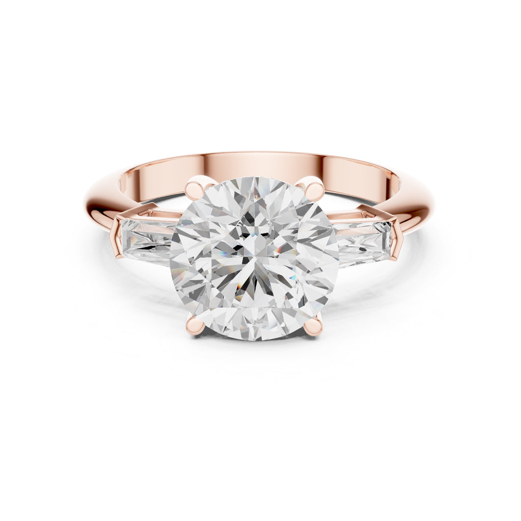 3.00 ct Promise Trilogy 3ct Rose Gold Round