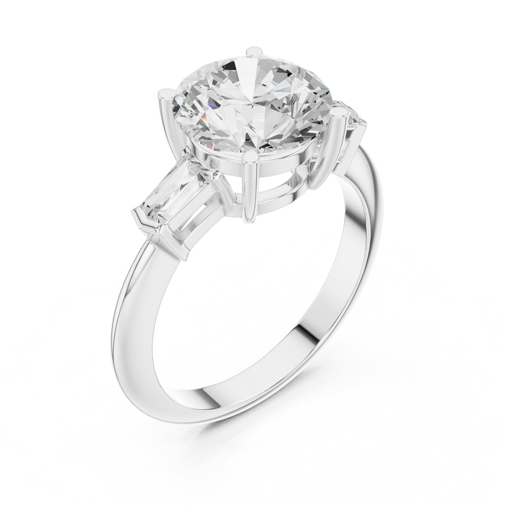 3.00 ct Promise Trilogy 3ct White Gold Round