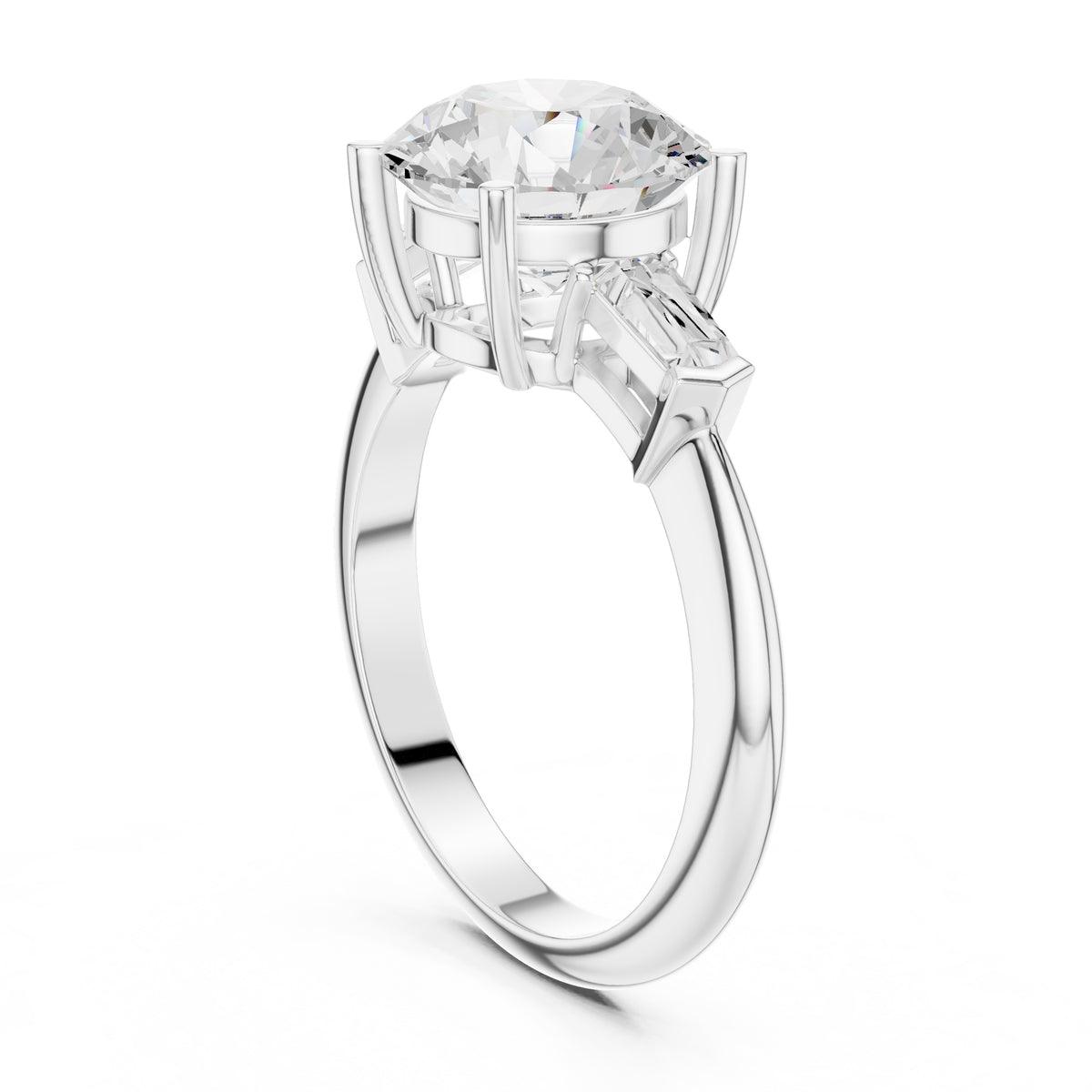 3.00 ct Promise Trilogy 3ct White Gold Round