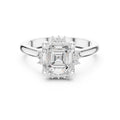 2.00 ct Crown Radiance Solitaire 2ct White Gold Asscher