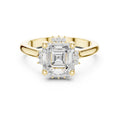 2.00 ct Crown Radiance Solitaire 2ct Yellow Gold Asscher