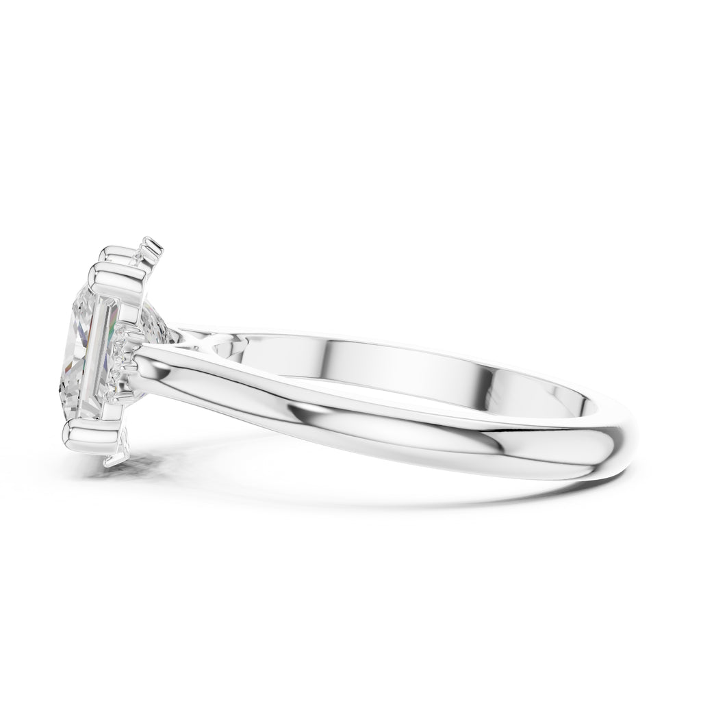 2.00 ct Crown Radiance Solitaire 2ct White Gold Princess