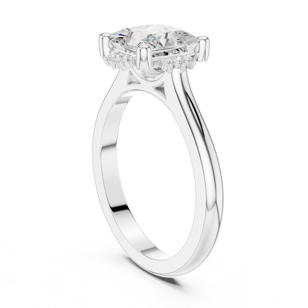 2.00 ct Crown Radiance Solitaire 2ct White Gold Princess