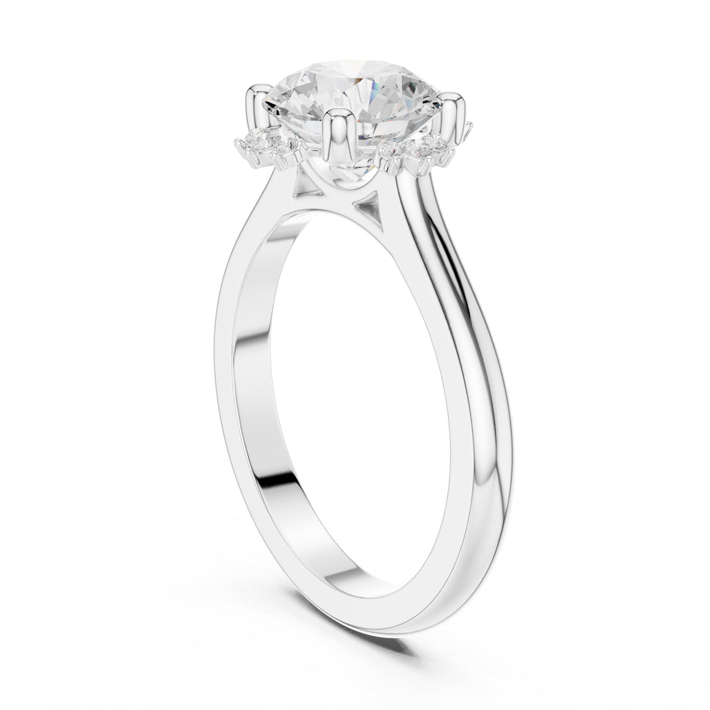 2.00 ct Crown Radiance Solitaire 2ct White Gold Round