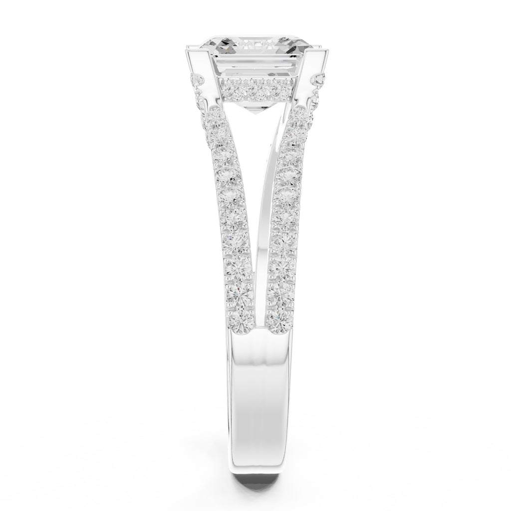 1.50 ct Roseate Embrace Ring 1.5ct White Gold Asscher