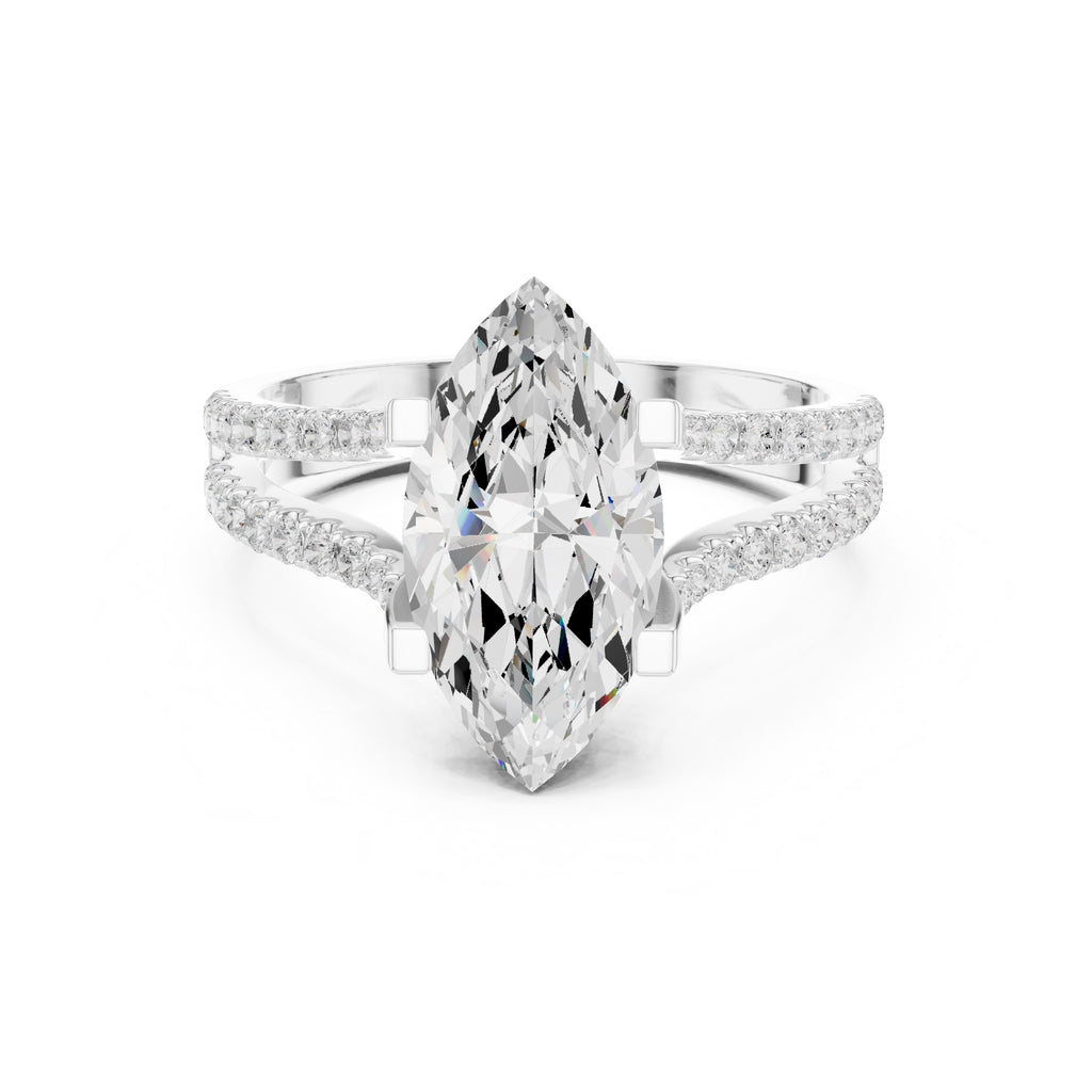 1.50 ct Roseate Embrace Ring 1.5ct White Gold Marquise